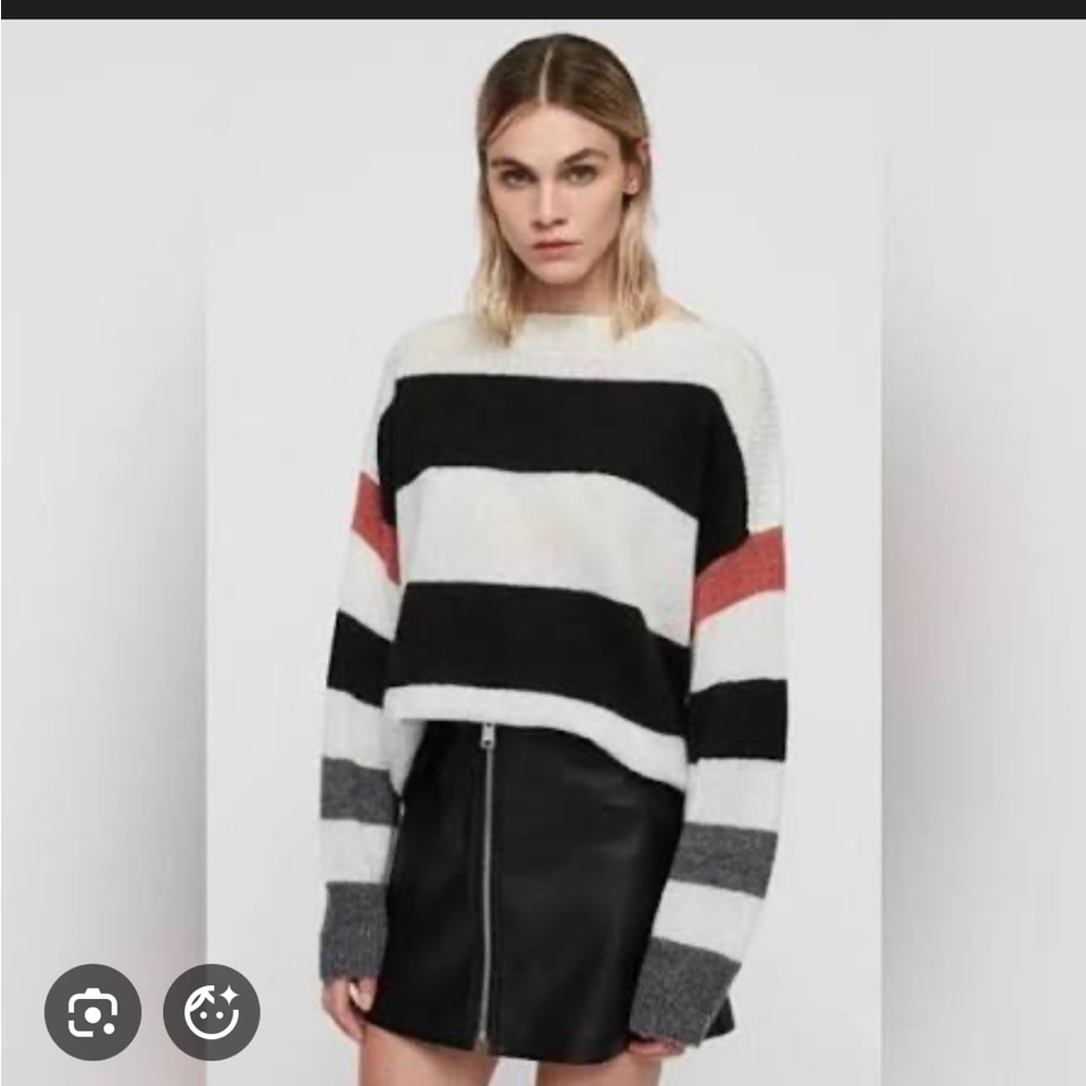 All Saints Suwa Jumper‎ Striped nautical Sweater- Size Medium